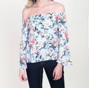 Altar'd State Over The Shoulder Bell Sleeve Top